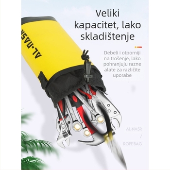 Torba za alat za rad na visini – vodootporna, pogodna za elektro-montažu i vrtlarenje, s pojasom za struk i džepom za vješanje