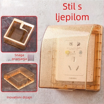 Vodootporni poklop utičnice Type 86 za kutiju prekidača u kupaonici (samoljepljivi, zaštita od prskanja, produžena visina)