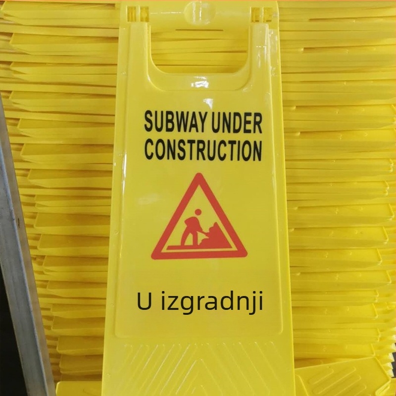 Upozoravajući znak u obliku A — blow molding, reflektirajući film klase 1, 20 kom./kutija, serija: Upozoravajući znak