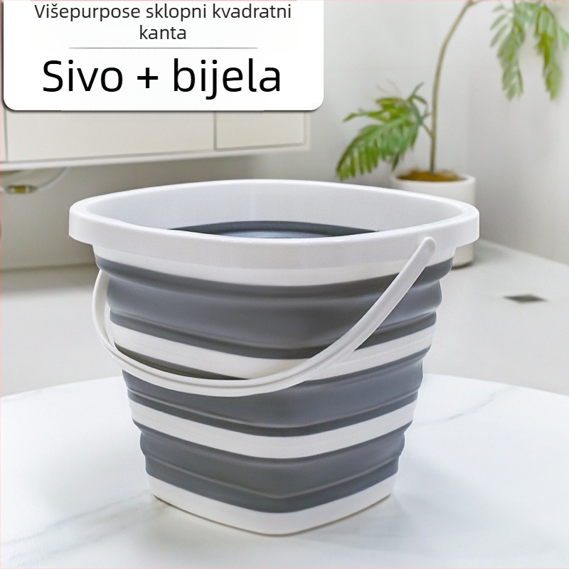 Kvadratna sklopiva plastična kanta za kućnu i putnu upotrebu — Materijal: 20213; Datum lansiranja: 20213; Bruto težina: 475