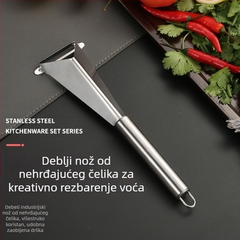 Trostruki alat za pripremu voća: ogulac, narezač i nož za rezbarenje – nehrđajući čelik, prilagodljiv, otisnut logotip, licencirana privatna etiketa