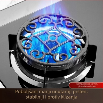 Litinasti držač za lonce za plinski štednjak, protuklizna podloga, antikni/vintage stil, univerzalna kompatibilnost