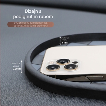 Protuklizna podložica za instrument ploču i središnju konzolu automobila, PVC, otporna na visoke temperature, periva, s otisnutim logom