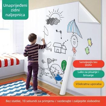 Dvostranična zidna bijela pločica s uklonjivim elektrostatikim privlačenjem, okvir PP, panel PP (Specifikacije: 1)