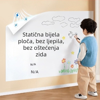 Dvostranična zidna bijela pločica s uklonjivim elektrostatikim privlačenjem, okvir PP, panel PP (Specifikacije: 1)