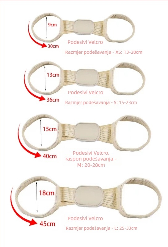 Ortóza za korekciju držanja s podesivom podrškom, za učenike i odrasle, model B1