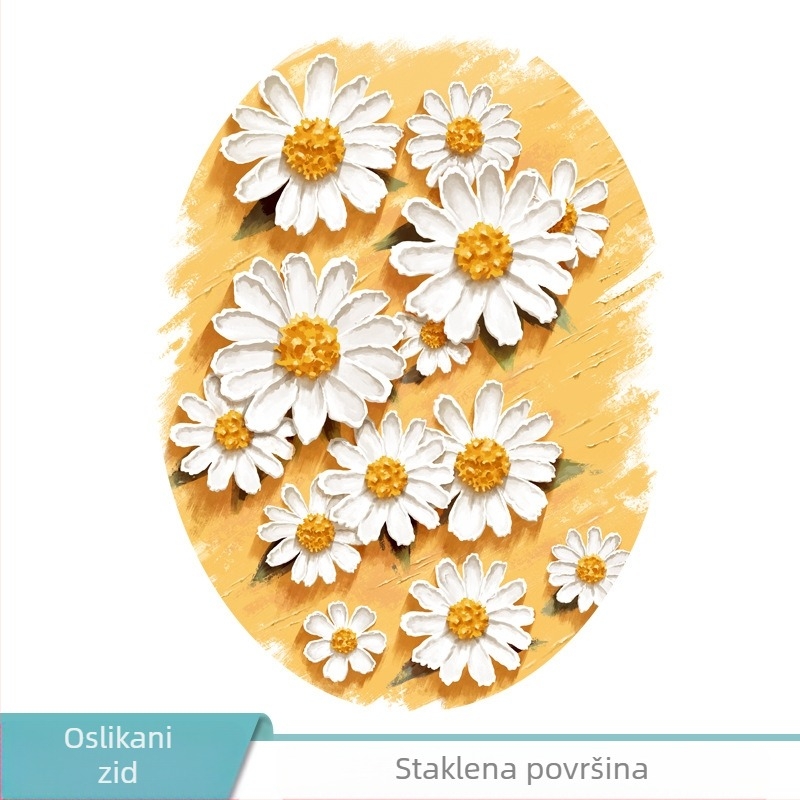 Dekorativne naljepnice za poklopac toaleta s motivom margaretke za kupaonicu - ZDB-34123