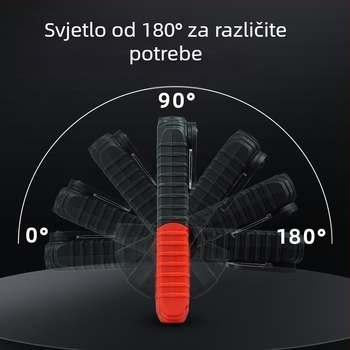 Napajana COB radna svjetiljka s magnetskom osnovom od 360° i kukom za vješanje za održavanje vozila — 10W, 3.7V, 400 lm, 6500K, model S680-Z-R