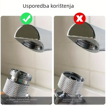 Adapter za slavinu s muškim navojem, metalna konstrukcija, Diffuse, moderan i jednostavan stil