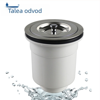 XK265 odvoda za kuhinju – Tip košara; Materijali: PP i SUS304; Dvostruka plastično-čelična konstrukcija; Promjer Ø110–114 mm