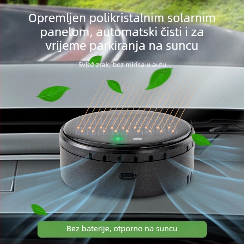Automobilski čistač zraka s dvostrukim jezgrom, USB napajanje, 50 m3/h, tih rad <36 dB, uklanjanje formaldehida