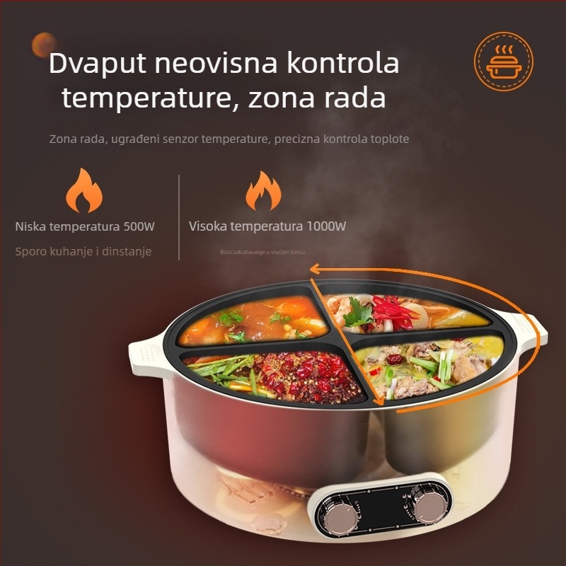 Cayga DYG-01 električna posuda za kuhanje s funkcijom prženja, 1300W, 220V, 1L, aluminijska legura