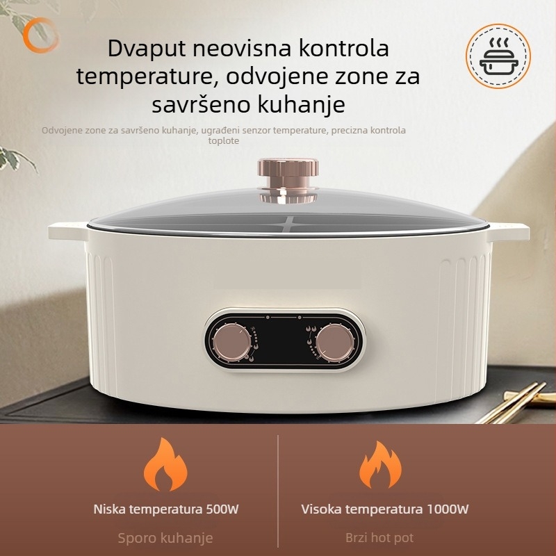 Cayga DYG-01 električna posuda za kuhanje s funkcijom prženja, 1300W, 220V, 1L, aluminijska legura