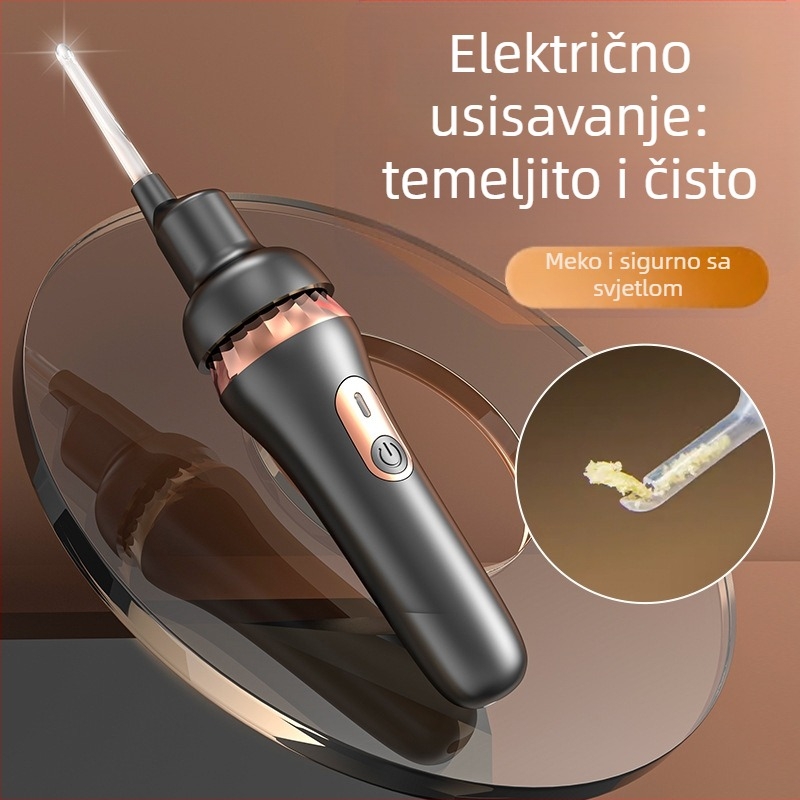 Svijetleća automatska električna žličica za uši za bebe i djecu — mekani vrh, siguran dizajn