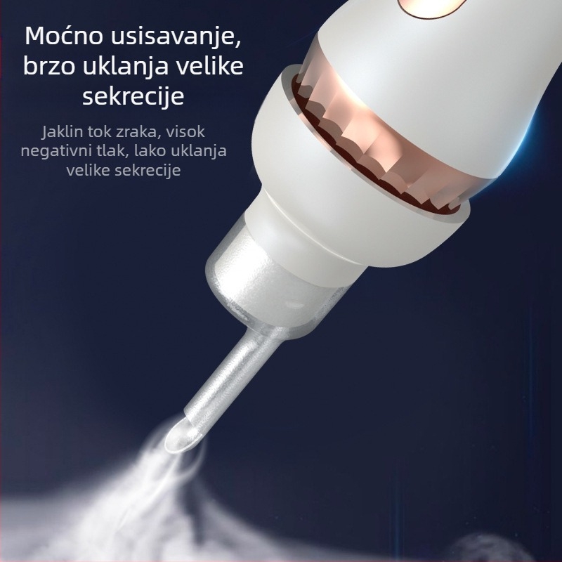 Svijetleća automatska električna žličica za uši za bebe i djecu — mekani vrh, siguran dizajn