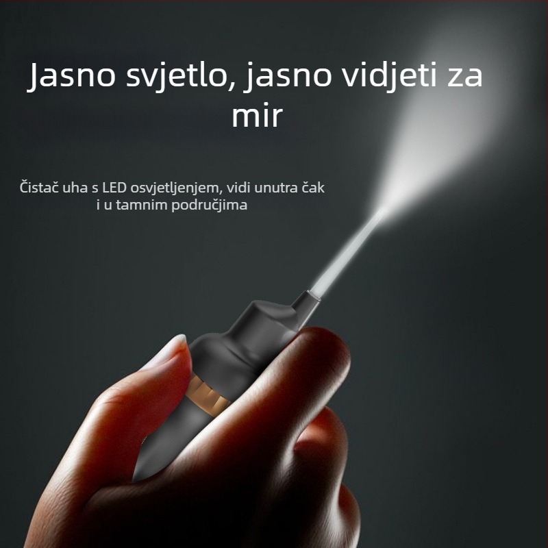 Svijetleća automatska električna žličica za uši za bebe i djecu — mekani vrh, siguran dizajn