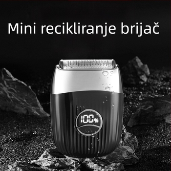 Električni brijač s jednom pokretnom glavom, plivajućom glavom i podešavanjem kuta oštrice; LED zaslon, ugrađena baterija 500–800 mAh, do 120 minuta rada