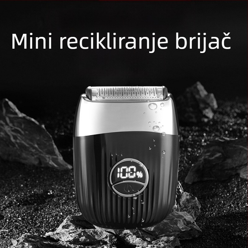 Električni brijač s jednom pokretnom glavom, plivajućom glavom i podešavanjem kuta oštrice; LED zaslon, ugrađena baterija 500–800 mAh, do 120 minuta rada