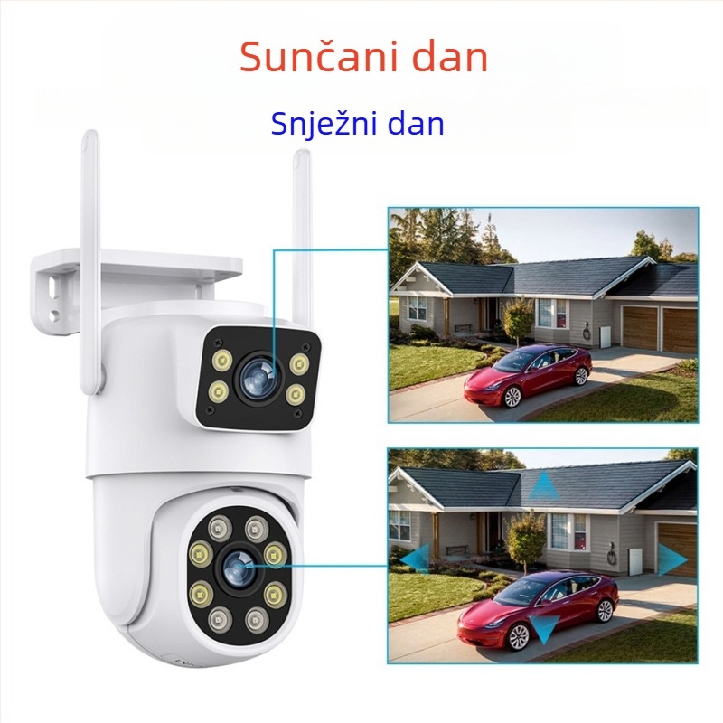 Vanjska PoE kamera za nadzor s ONVIF – 1080p, 2 kanala, noćni vid