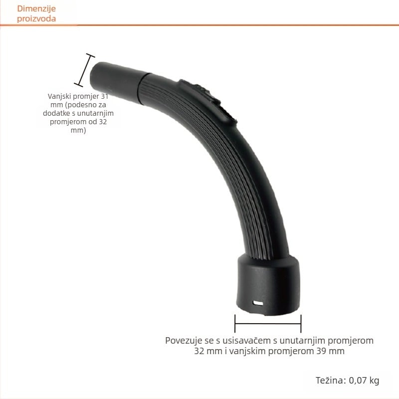 Geno pribor za usisavač — ručna ručka za crijevo, model Hand-held tube, plastični, za usisavanje, napon 111–240V