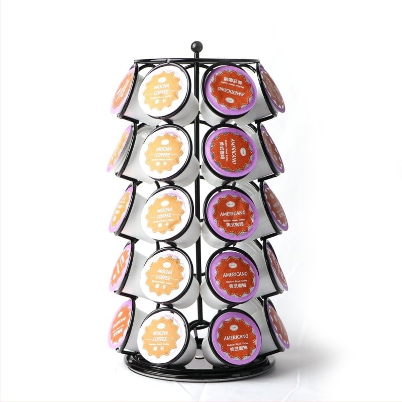 Nestlé stalak za kapsule kave, rotirajući, skladištenje za 35 kapsula, okvir od željezne žice, uklonjiv i bez montaže