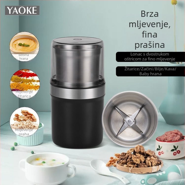 Višenamjenski kuhinjski grinder za mokro i suho mljevenje, kapacitet 100 ml, snaga 200 W, brzina 20.000–29.999 rpm, čaša od nehrđajućeg čelika
