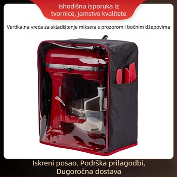 Pokrov prašine za vertikalni mikser s prozorom i bočnim džepom – poliester; TPU + Oxford tkanina; FX marka; prilagodljivo