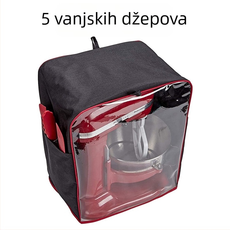 Pokrov prašine za vertikalni mikser s prozorom i bočnim džepom – poliester; TPU + Oxford tkanina; FX marka; prilagodljivo