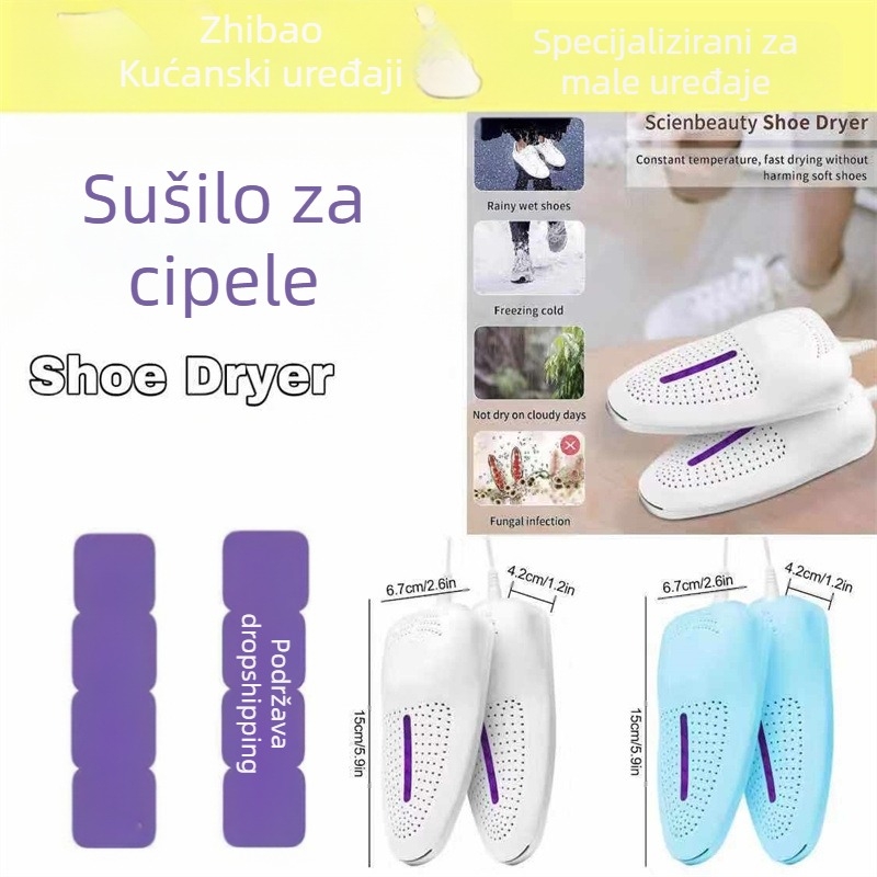Sušilica za cipele s deodiranjem mirisa, UV svjetlo, grijač i odvlaživač, model 59, 220V, 10W, 50Hz