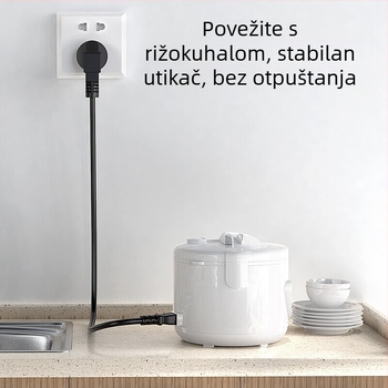 Biaze kabel za napajanje, s 3C certifikatom i nacionalnim standardom, kraj s tri vodiča i utikačem, za stolno računalo i monitor.