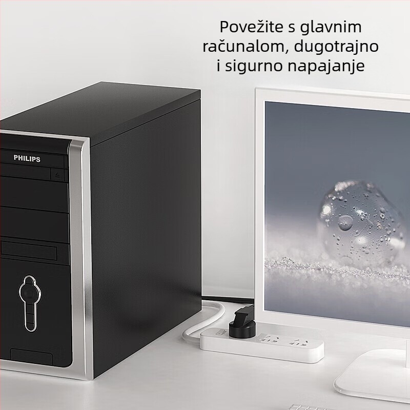 Biaze kabel za napajanje, s 3C certifikatom i nacionalnim standardom, kraj s tri vodiča i utikačem, za stolno računalo i monitor.