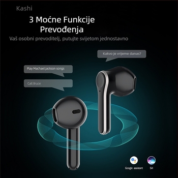 TWS bežične Bluetooth slušalice u uho s ENC redukcijom buke, IPX5, domet 10 m, Bluetooth 5.0, trajanje baterije 4-8 h