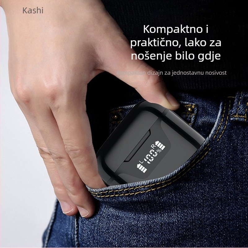 TWS bežične Bluetooth slušalice u uho s ENC redukcijom buke, IPX5, domet 10 m, Bluetooth 5.0, trajanje baterije 4-8 h