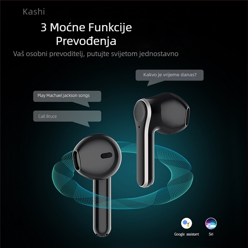 TWS bežične Bluetooth slušalice u uho s ENC redukcijom buke, IPX5, domet 10 m, Bluetooth 5.0, trajanje baterije 4-8 h