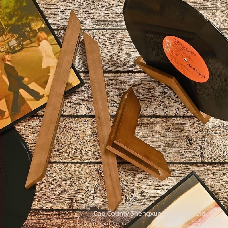 Držač za vinilne ploče od drveta – zidni, moderni minimalistički dizajn, prilagodljiva obrada, za odrasle