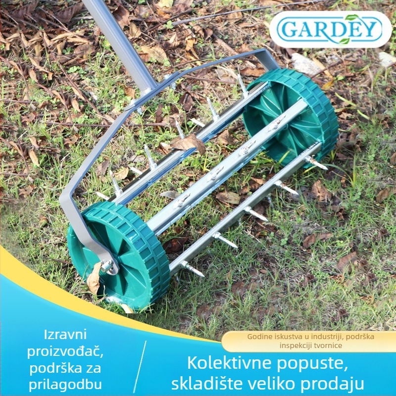 Ručno aerator travnjaka, alat za vrt