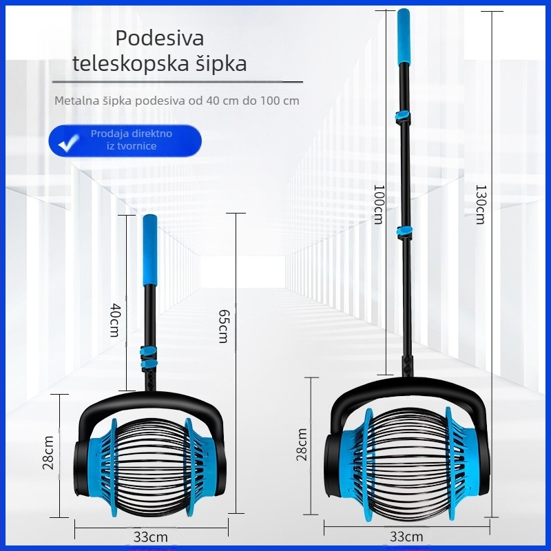 Zbirnik orašastih plodova za voćnjak Feng Yida — tijelo štapa od aluminijske legure, najlonski točak, namijenjen prikupljanju orašastih plodova