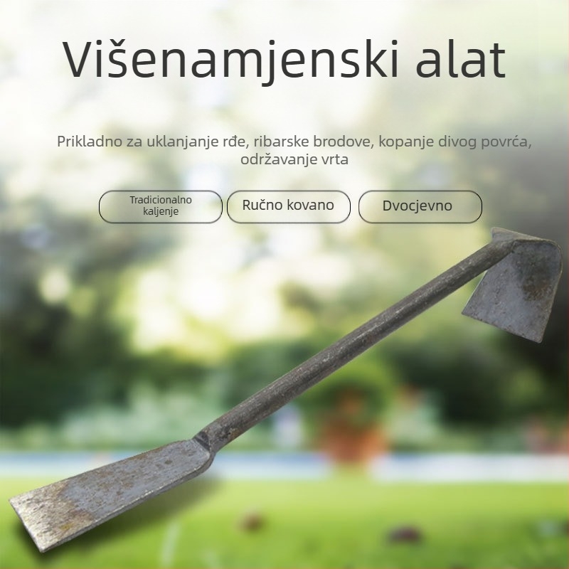 Lopata za uklanjanje hrđe – tijelo od lijevanog željeza, drška od željeza, dvostruki funkcijski skraper model