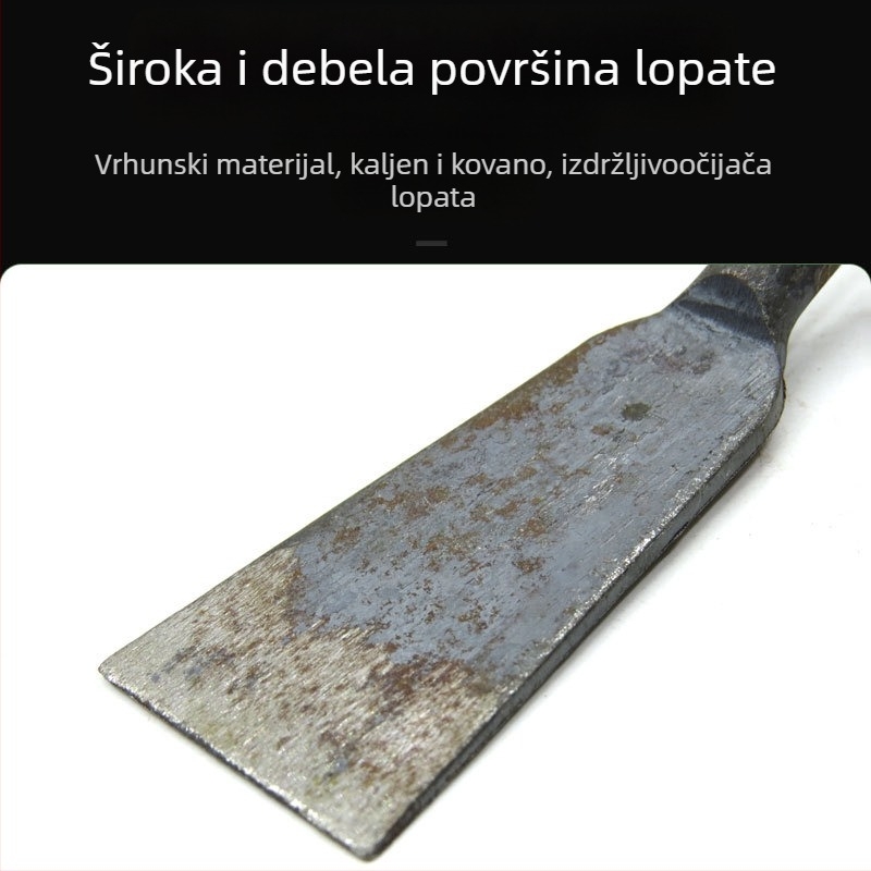 Lopata za uklanjanje hrđe – tijelo od lijevanog željeza, drška od željeza, dvostruki funkcijski skraper model