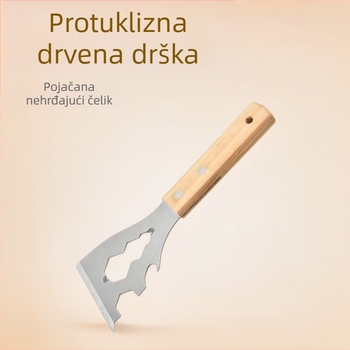 Lopatica za čišćenje od nehrđajućeg čelika za cement – teška, izdržljiva, moderni minimalistički dizajn, tiskano logotip, mogućnost prilagodbe