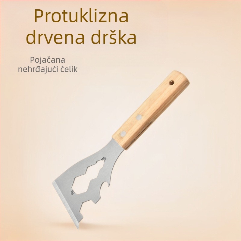 Lopatica za čišćenje od nehrđajućeg čelika za cement – teška, izdržljiva, moderni minimalistički dizajn, tiskano logotip, mogućnost prilagodbe
