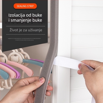 Brtvna traka za vrata i prozore – samoljepljiva pjena za zvučnu izolaciju, zaštita od udara i vjetra za staklena vrata