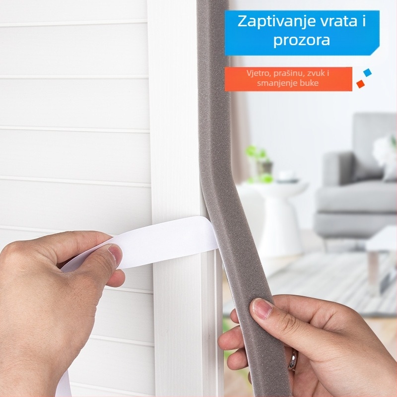 Brtvna traka za vrata i prozore – samoljepljiva pjena za zvučnu izolaciju, zaštita od udara i vjetra za staklena vrata