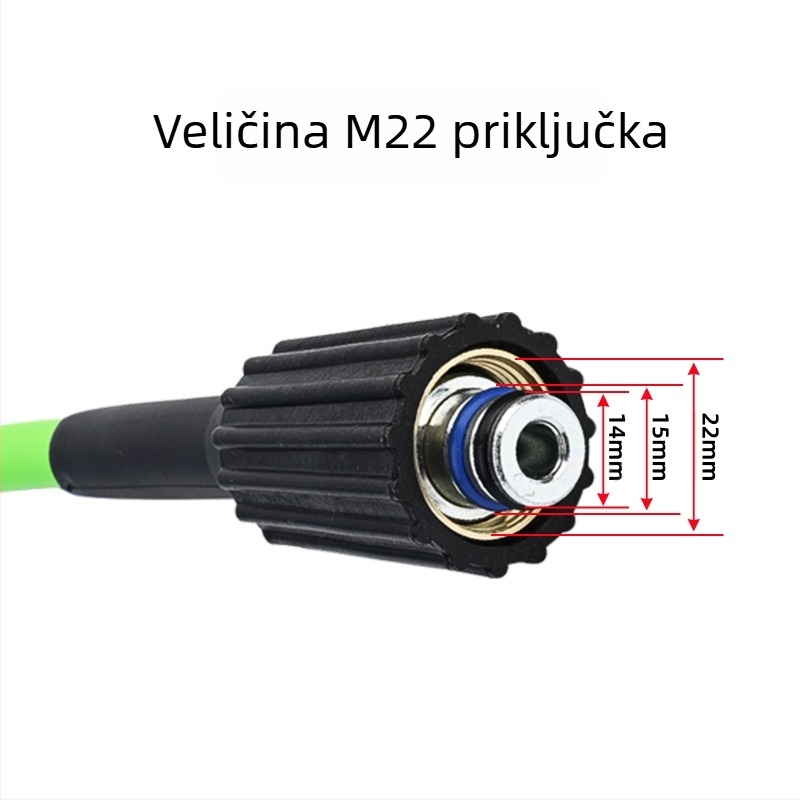 Visokotlačni crijevni skup za perač automobila, 200 bar (2900 psi), M22 spoj, model SPH060120-10G, Xiong wei
