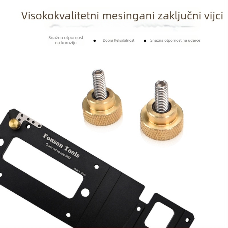 Položajna pločica s pravim kutom za vodilicu tračne pile, metal, 2 komada, Fengsen