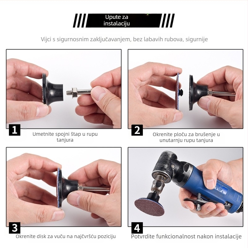 Noyan polirajući diskovi s TR spojem, korund abraziv