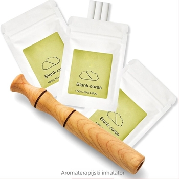 Drvena geometrijska ogrlica, ručno izrađena inhalator za aromaterapiju za prestanak pušenja, originalni dizajn, ljeto 2024