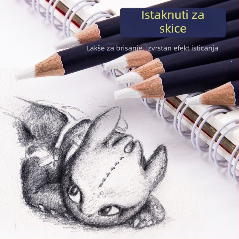 Nioni gumeno pero za skice – materijal: guma; stil: tip pera; uporaba: skice, pisanje, slikanje; težina: 50 g