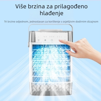 Stolni ventilator s raspršivanjem vlage i hlađenjem vodom, USB napajanje, brushless motor, 5 lopatica