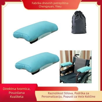 Podložak za naslon za ruke invalidska kolica – pravokutnog oblika, baršunasta navlaka, vlaknasto punjenje, težina 230 g
